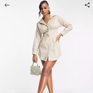 NWT, ASOS • Long Sleeve Shirt Dress, Size 2